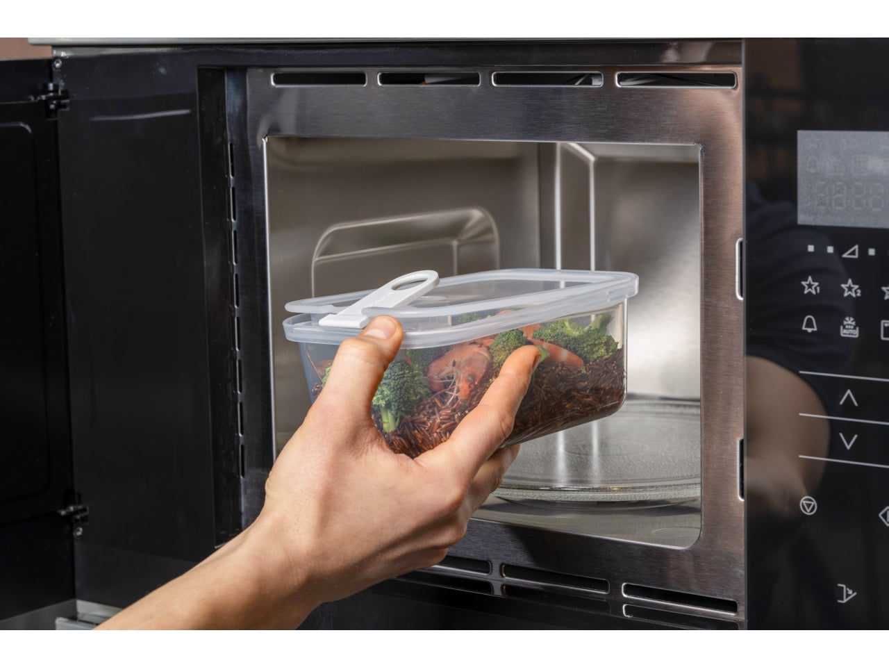 Contenitore rettangolare 0,75l 12,8x17,8xh.7,5cm colore blu avio