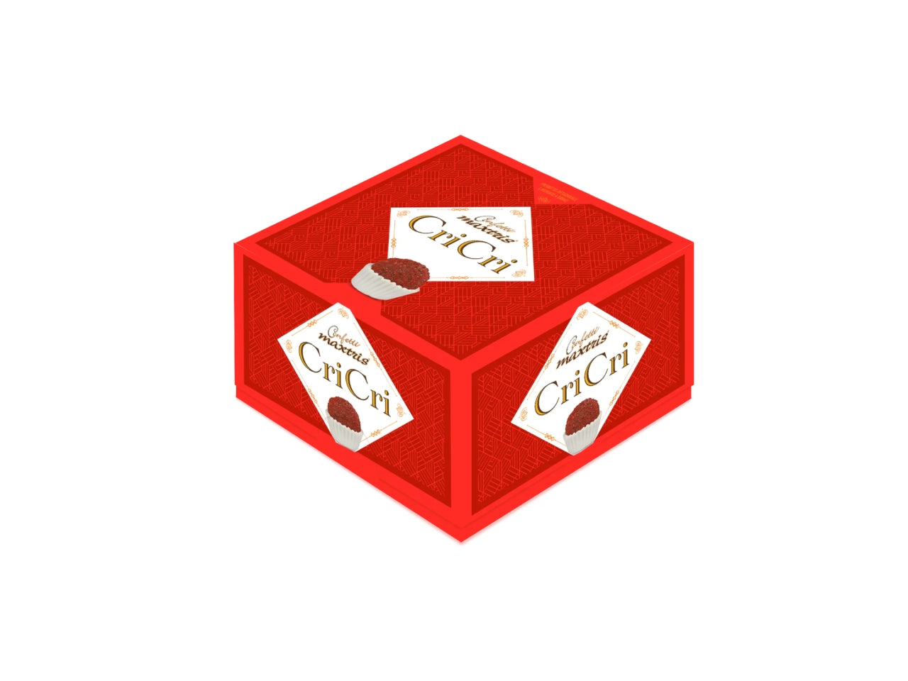 Confetti Maxtris Rosso ricoperti di cioccolato bianco e fondente per bomboniere di laurea - CriCri - 500g
