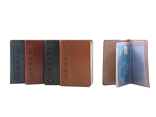Porta cards R.F.G Plast 8 tasche classic, apertura a libro assortiti 8,4x11cm