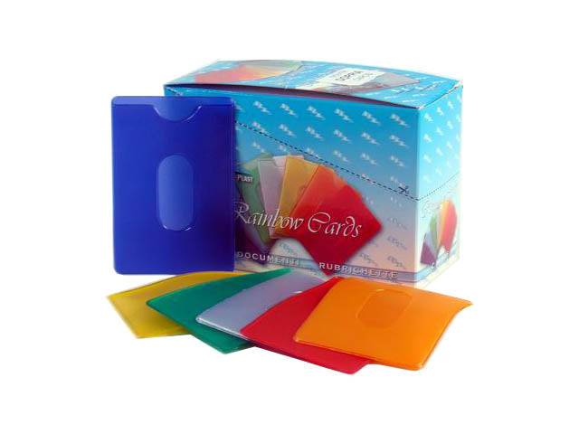 Porta cards R.F.G Plast Kristall-Color, doppio, assortiti