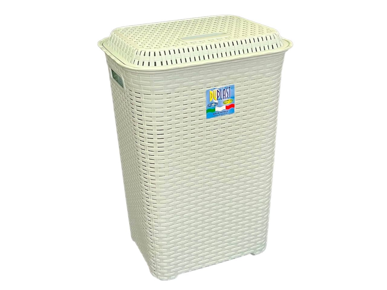 Portabiancheria linea rattan 60l verde acqua