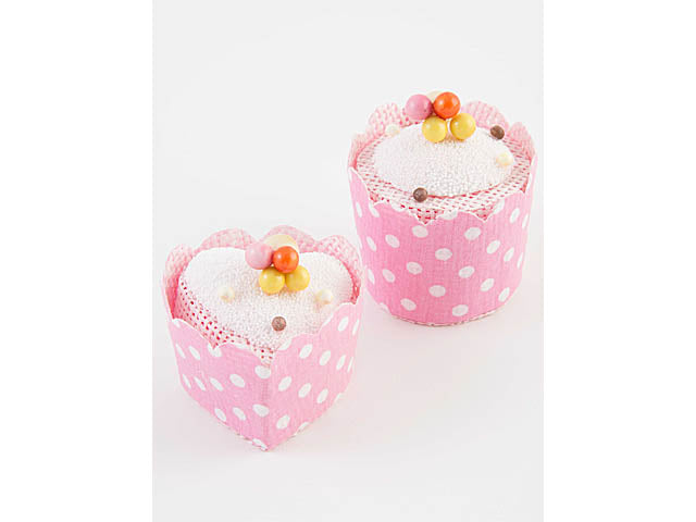 Scatola cupcake rosa 6x7cm 215197