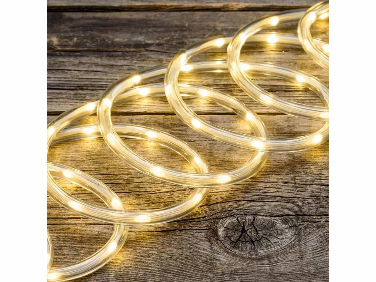 Tubo luminoso con 200 gocce led a 360 gradi bianco caldo per uso interno ed esterno