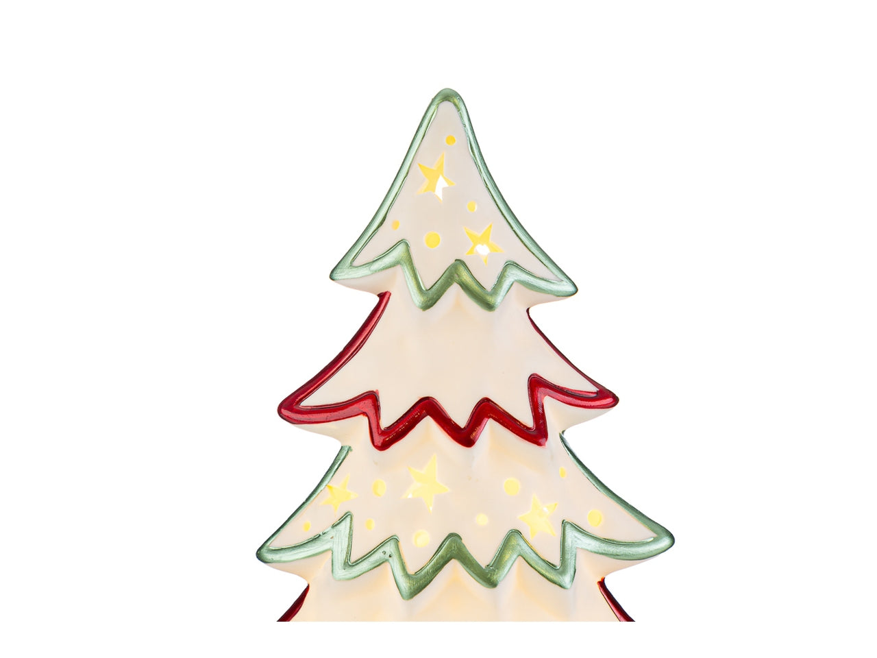 Albero natalizio 15x8,5xh.20cm con led in porcellana