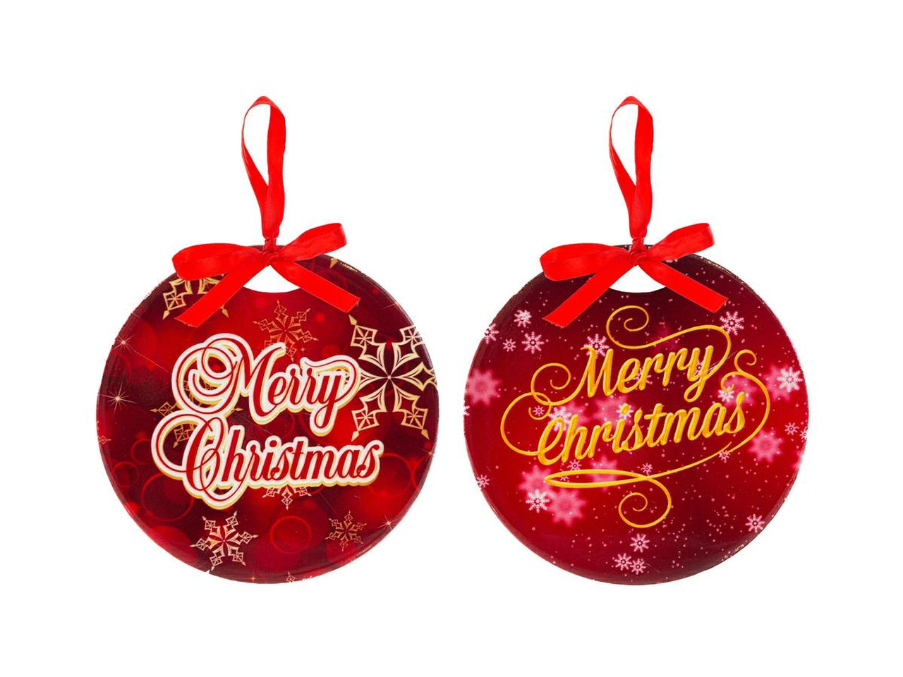 Sottopentola a forma di palla di natale in ceramica 2 colori assortiti con sughero antiscivolo 20x21 cm - Le Stelle