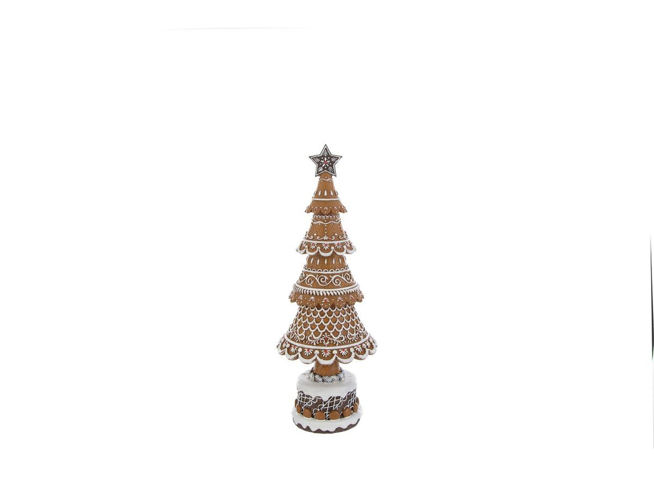 Albero biscotto pan di zenzero d.12,5xh.32,5cm in resina