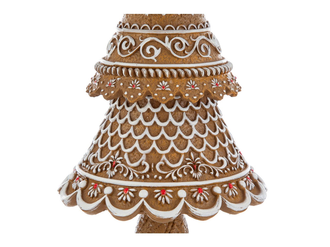 Albero biscotto pan di zenzero d.12,5xh.32,5cm in resina