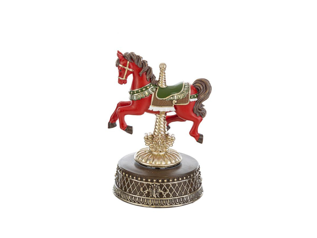 Carillon cavalluccio natalizio d.12xh.17cm in resina