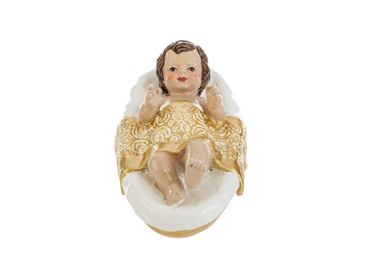 Natività resina bianco e oro da 6 soggetti h.22,5cm - Le Stelle