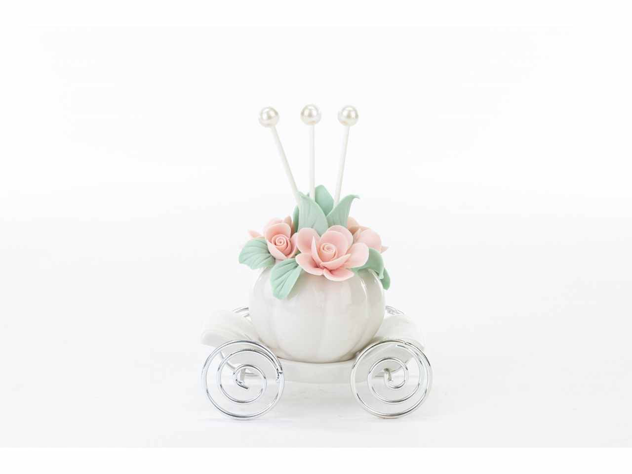 Profumatore carrozza fiore 12x7xh.11,5cm 54195