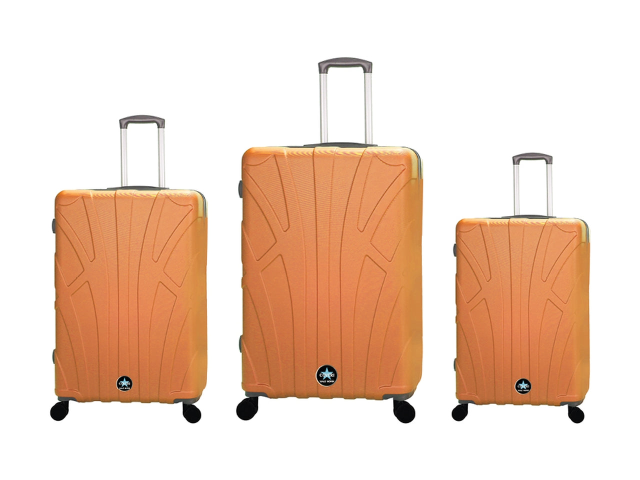 Coveri set 3 trolley h.56/66/76 lugano arancio