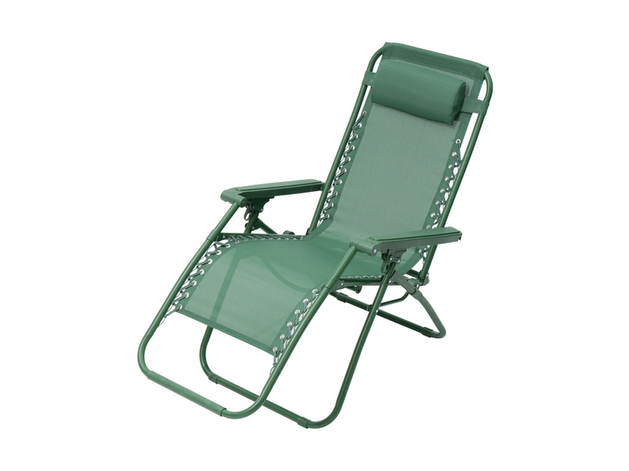 Sedia sdraio zero gravity tubo 25x0,8mm 173x65x110cm verde