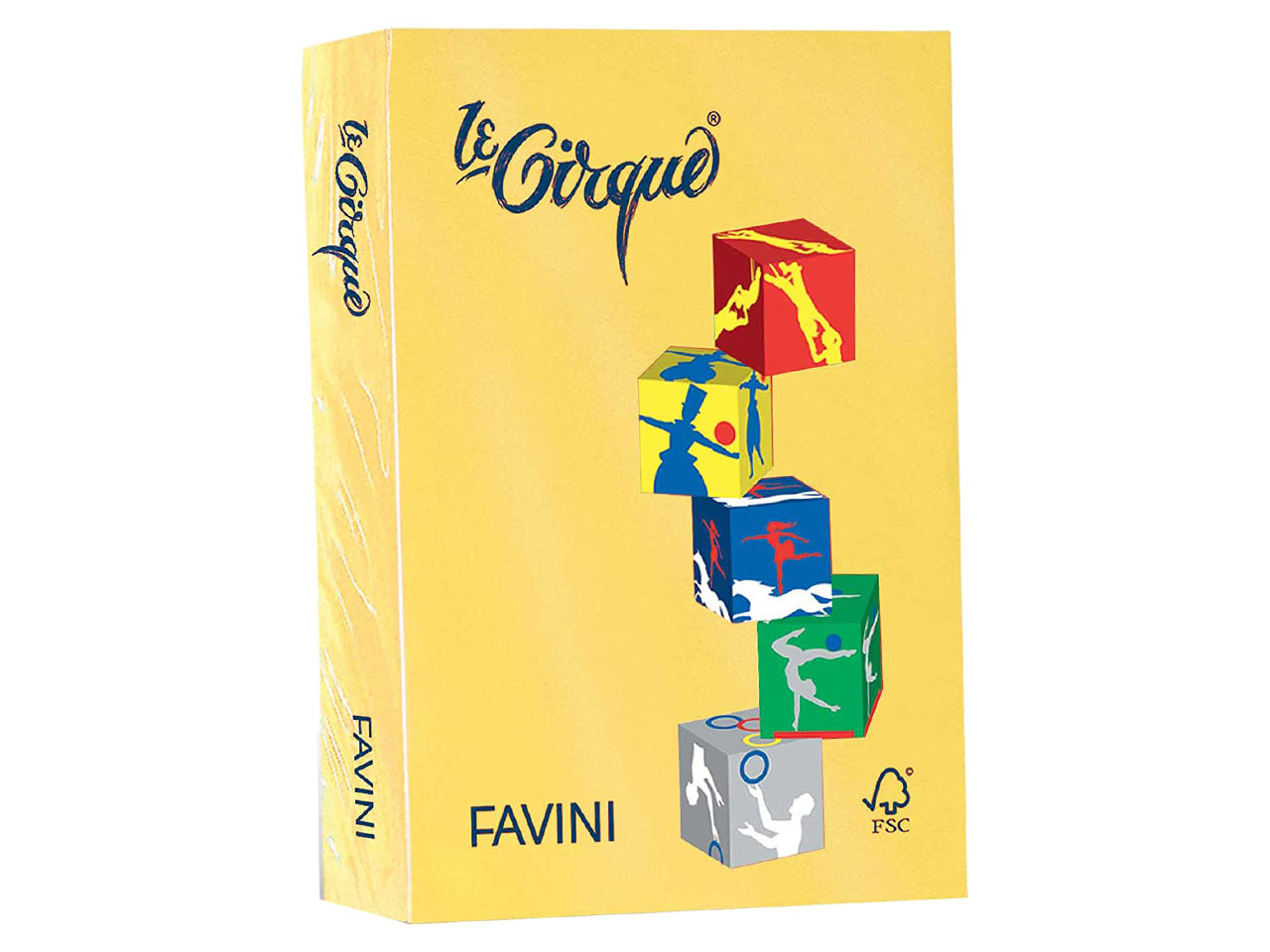 Risma fogli A4 Favini in colore giallo 210x297mm 160gr