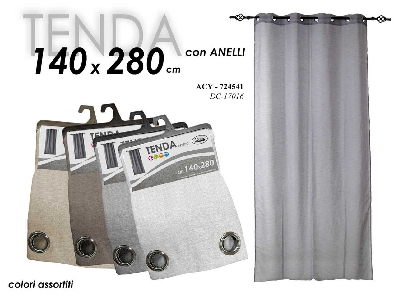 Tenda 140x280cm ass.724541