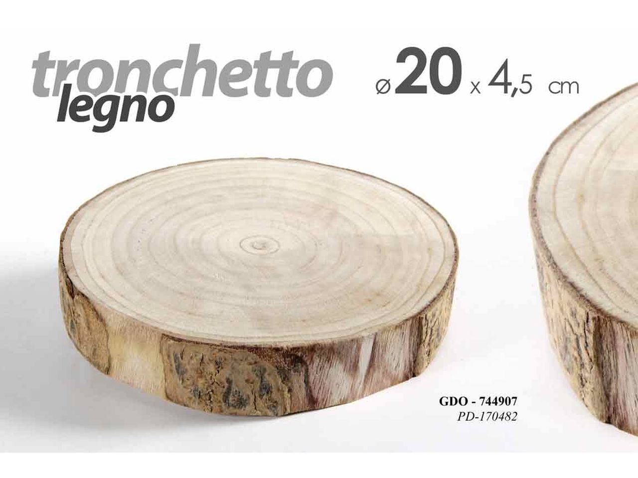 Tronco legno 20x20x4cm 744907