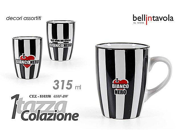 Mug bianco-nero 315ml 810350