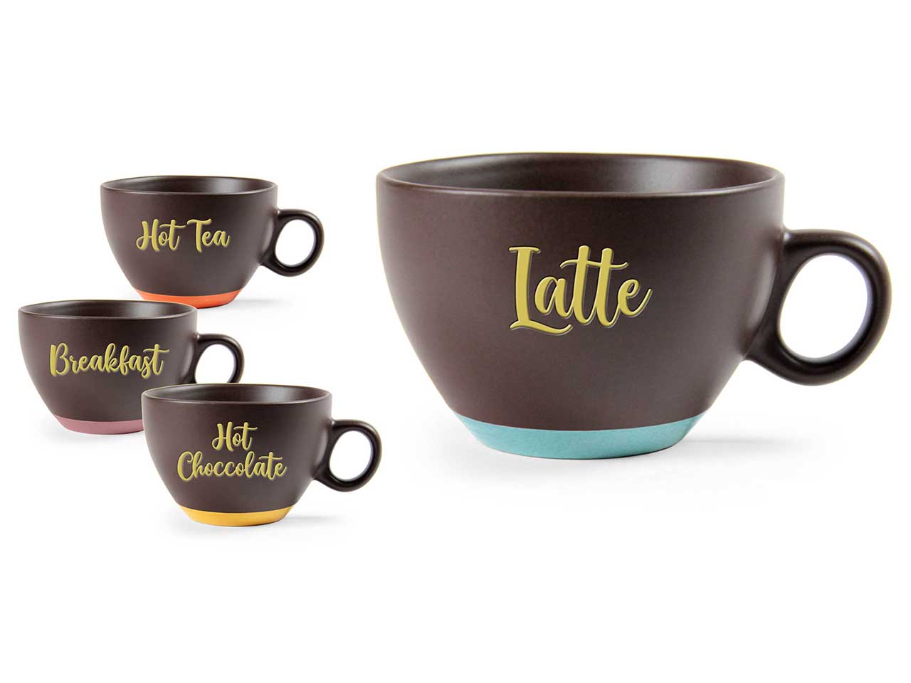 Tazza jumbo capacita' 460ml scritte assortite misura 8cm