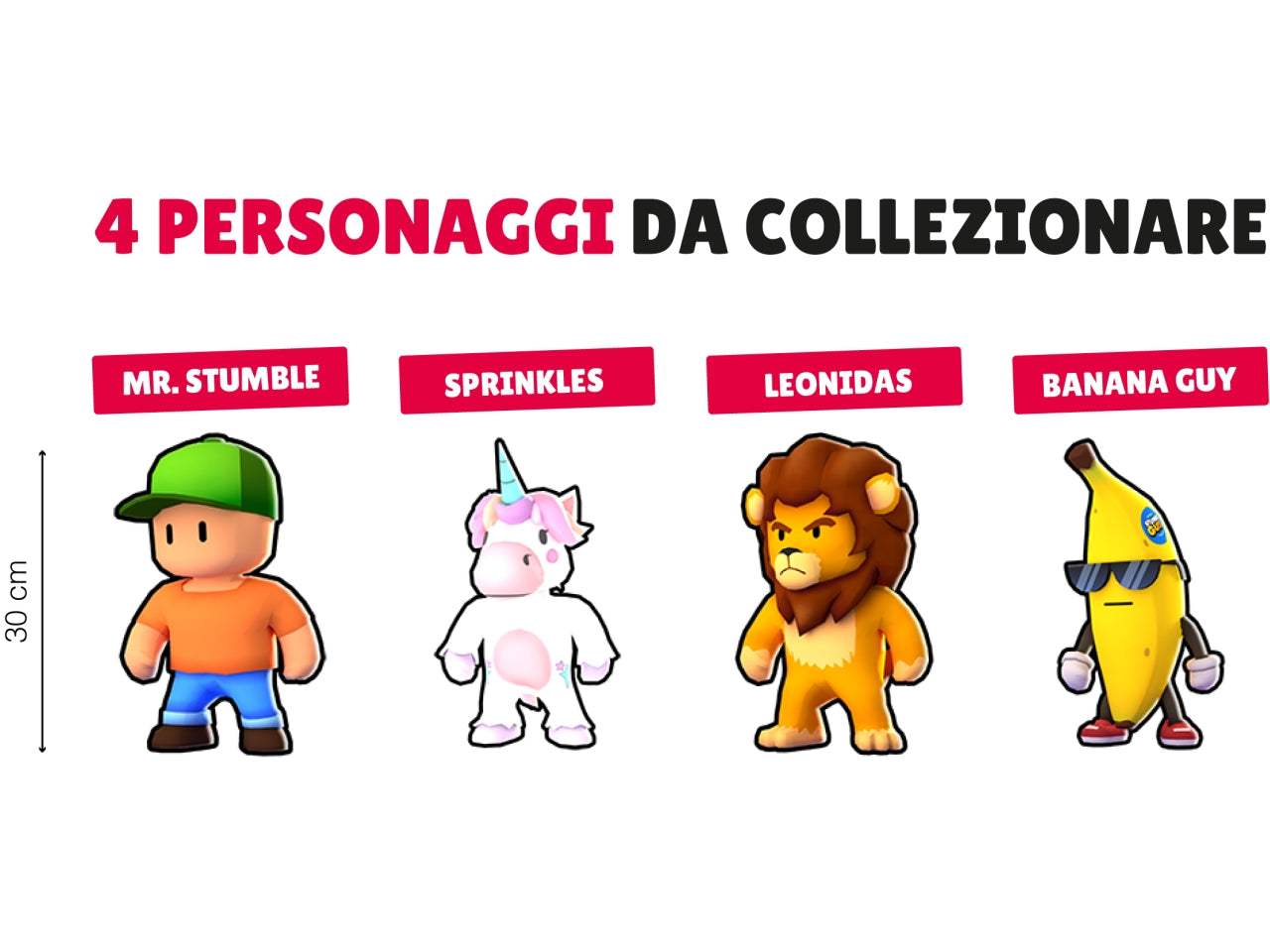 Stumble guys peluche misura 30cm modelli assortiti