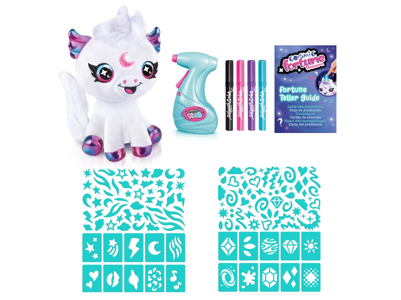 Airbrush plush cosmic unicorn 32x30x11cm