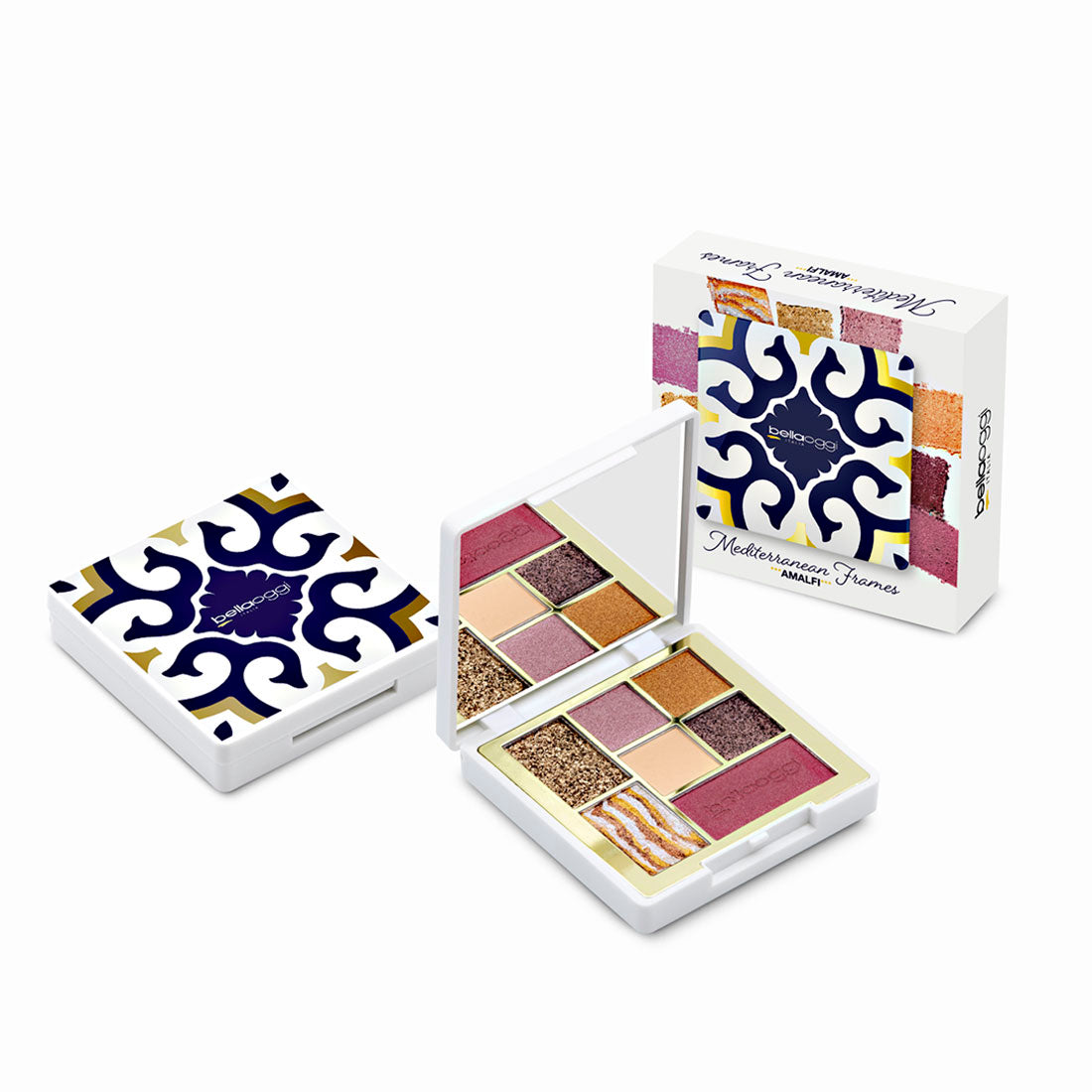 Trousse Mediterranean Trousse Amalfi - 4 Ombretti, 2 Multicolor e Blush - Bellaoggi