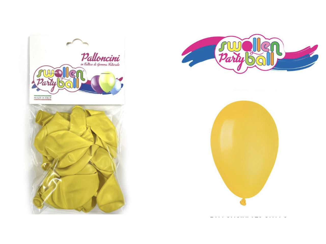 Palloncini in gomma la confezione contiene 40 palloncini gialli
