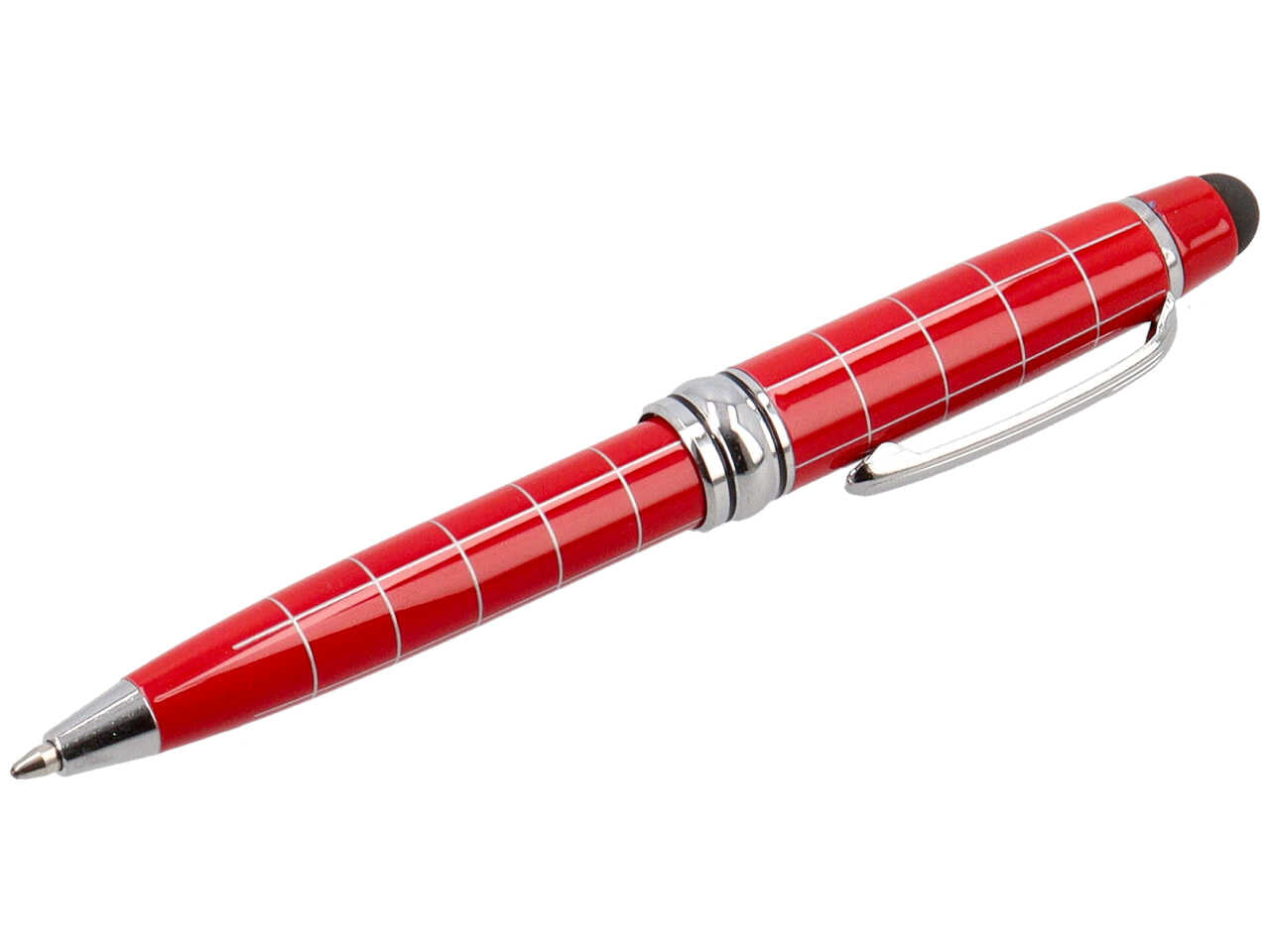 Penna touch gessata rossa