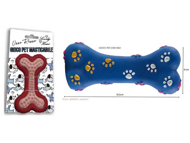 Gioco pet osso blu 700059