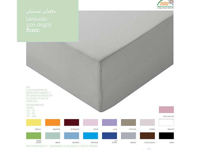 Lenzuolo c/angoli 1p azzurro 05100703