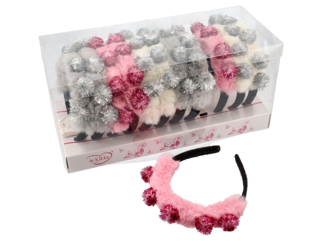 Cerchietto pelo c/pon pon lurex fd31660