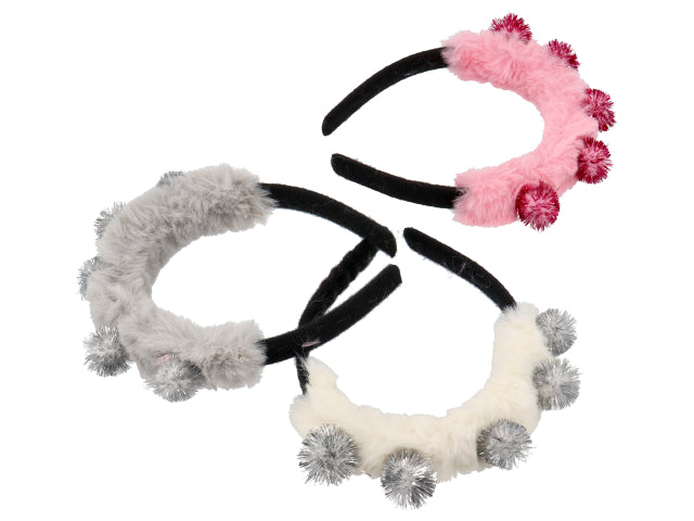 Cerchietto pelo c/pon pon lurex fd31660