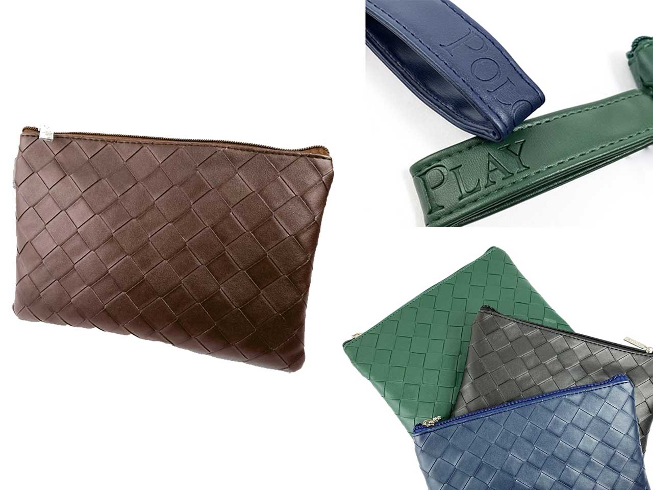 Pochette polo play effetto intrecciato