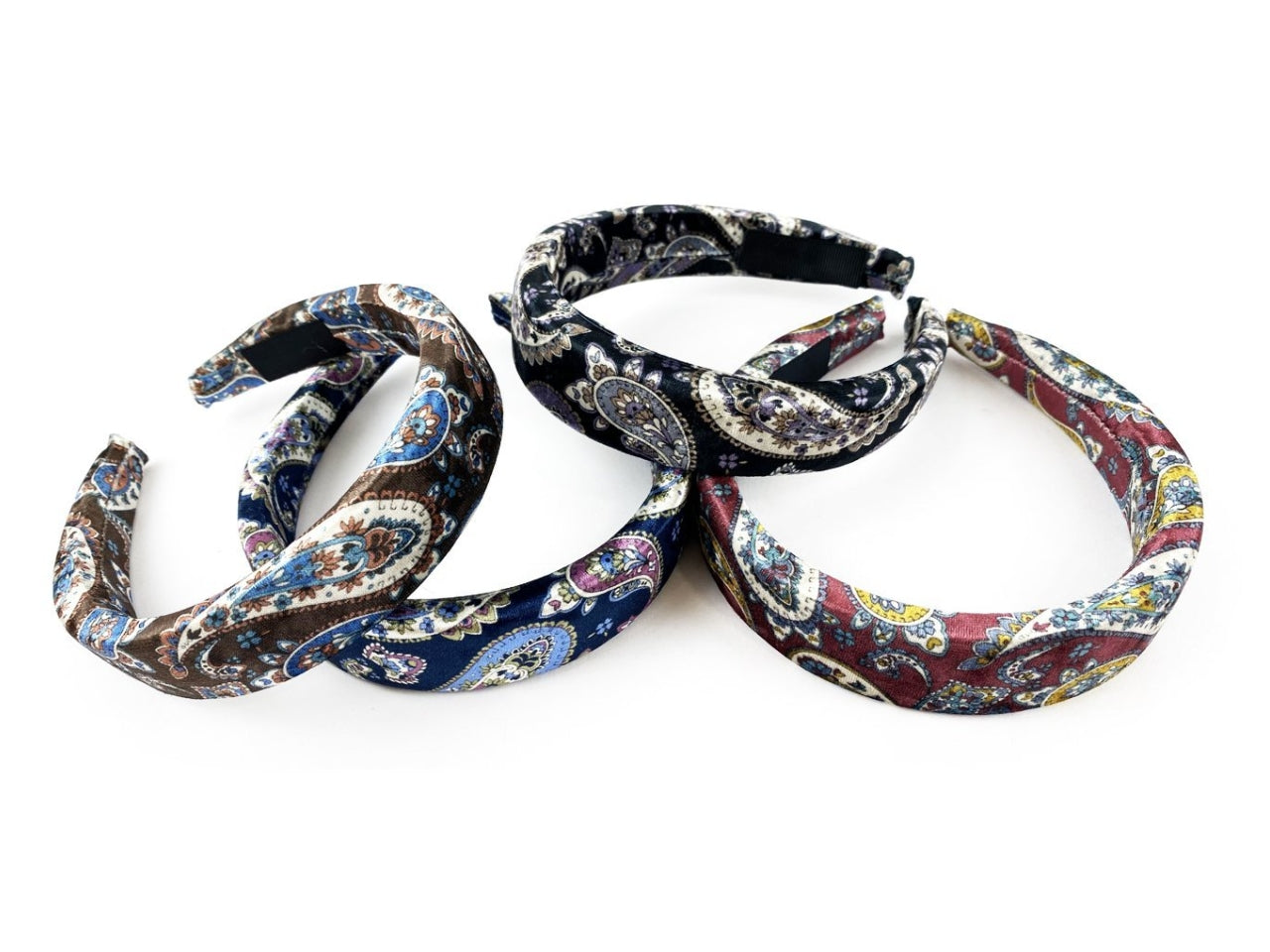 Cerchietto di velluto fantasia cachemire