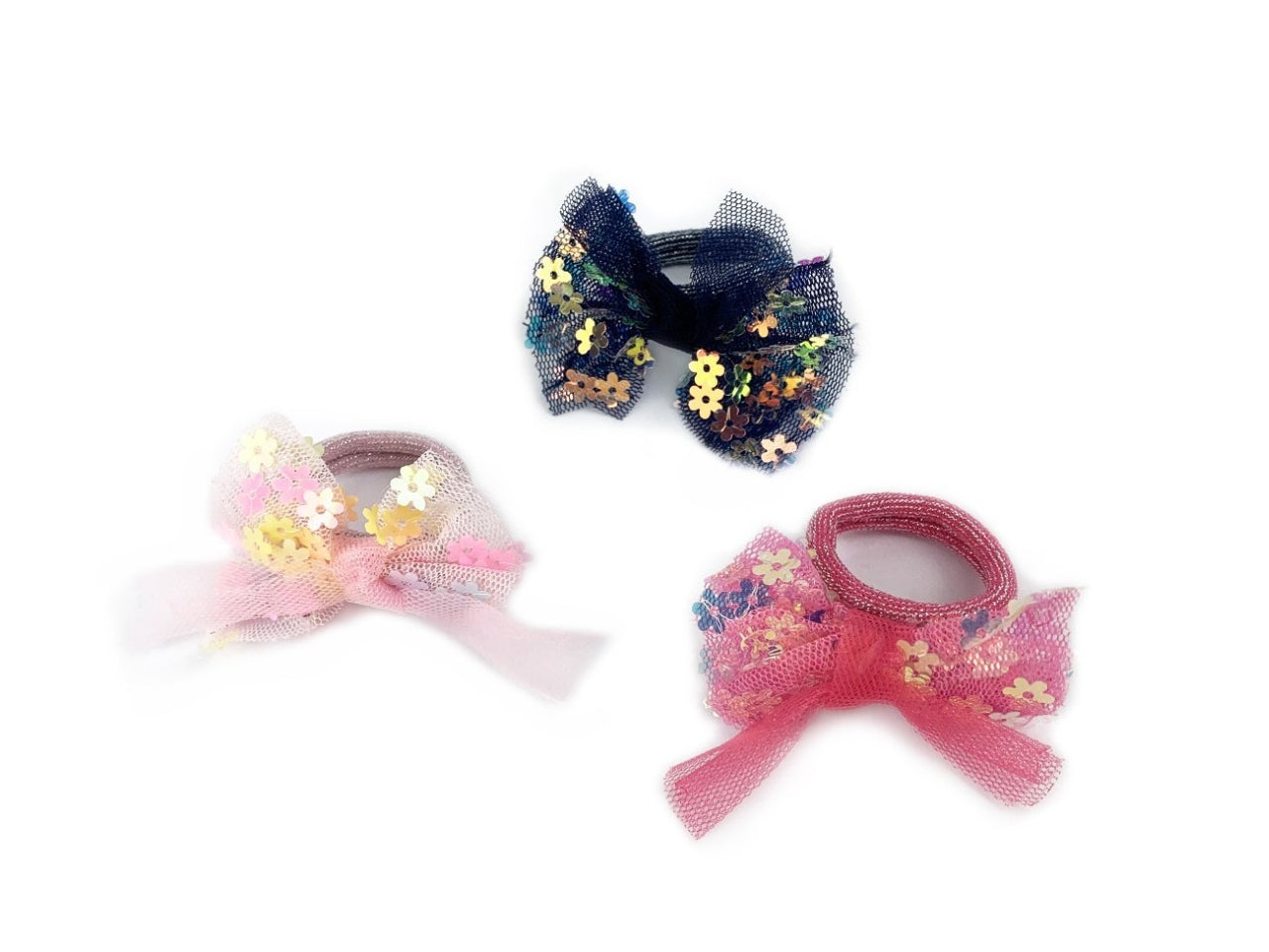 Polsino con fiocco e paillettes fiore