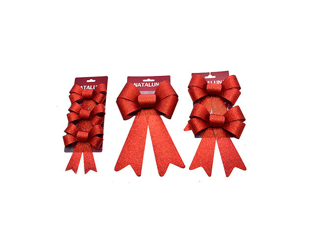 Fiocchi decorativi natalizi rosso