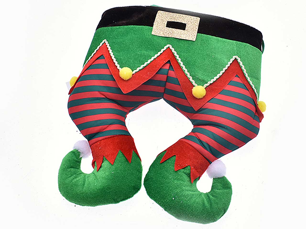 Puntale per albero di natale con gambe di elfo