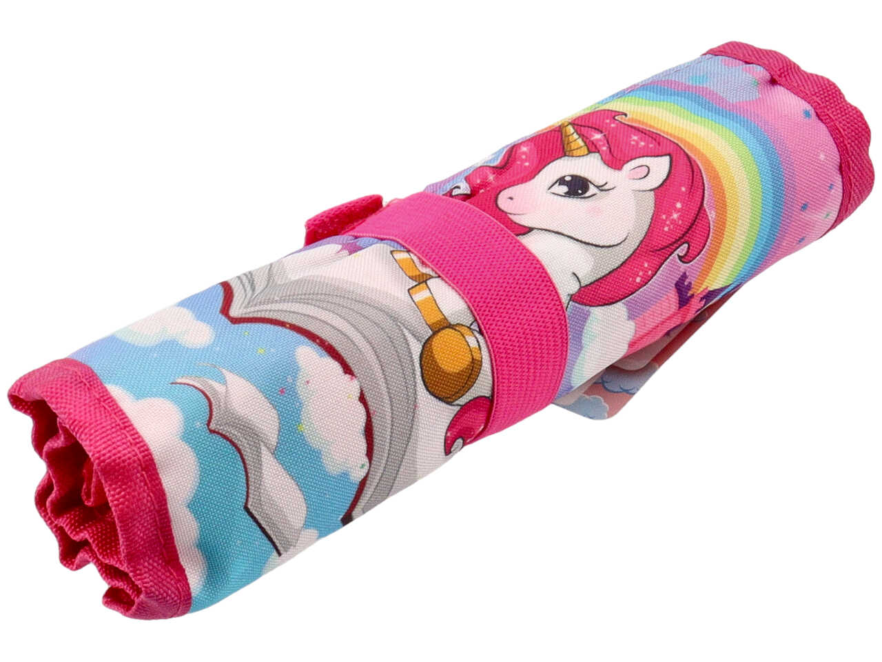 Astuccio UNICORNO rosa in tessuto 14x5x4cm 40 g - 1 astuccio