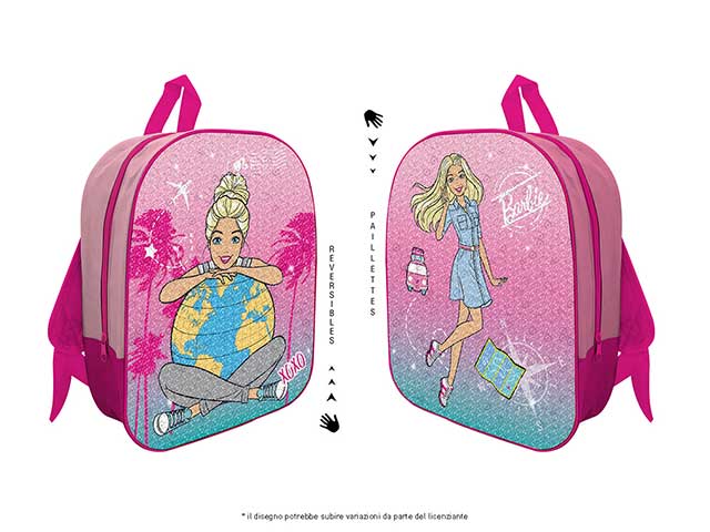 Barbie zaino paillettes reversibile