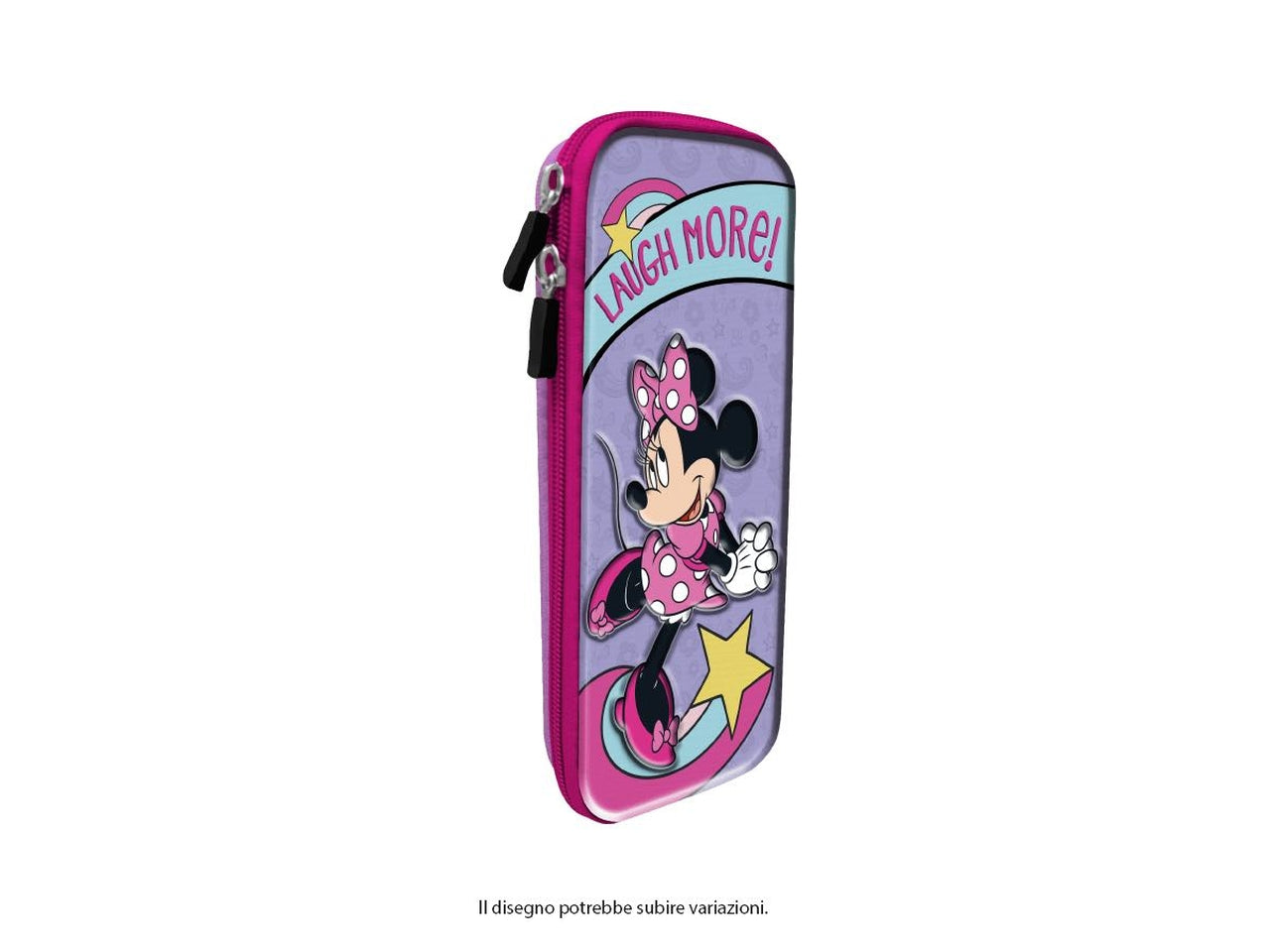 Astuccio ovale rigido Minnie 3D per bambine ad 1 zip - Mc Group