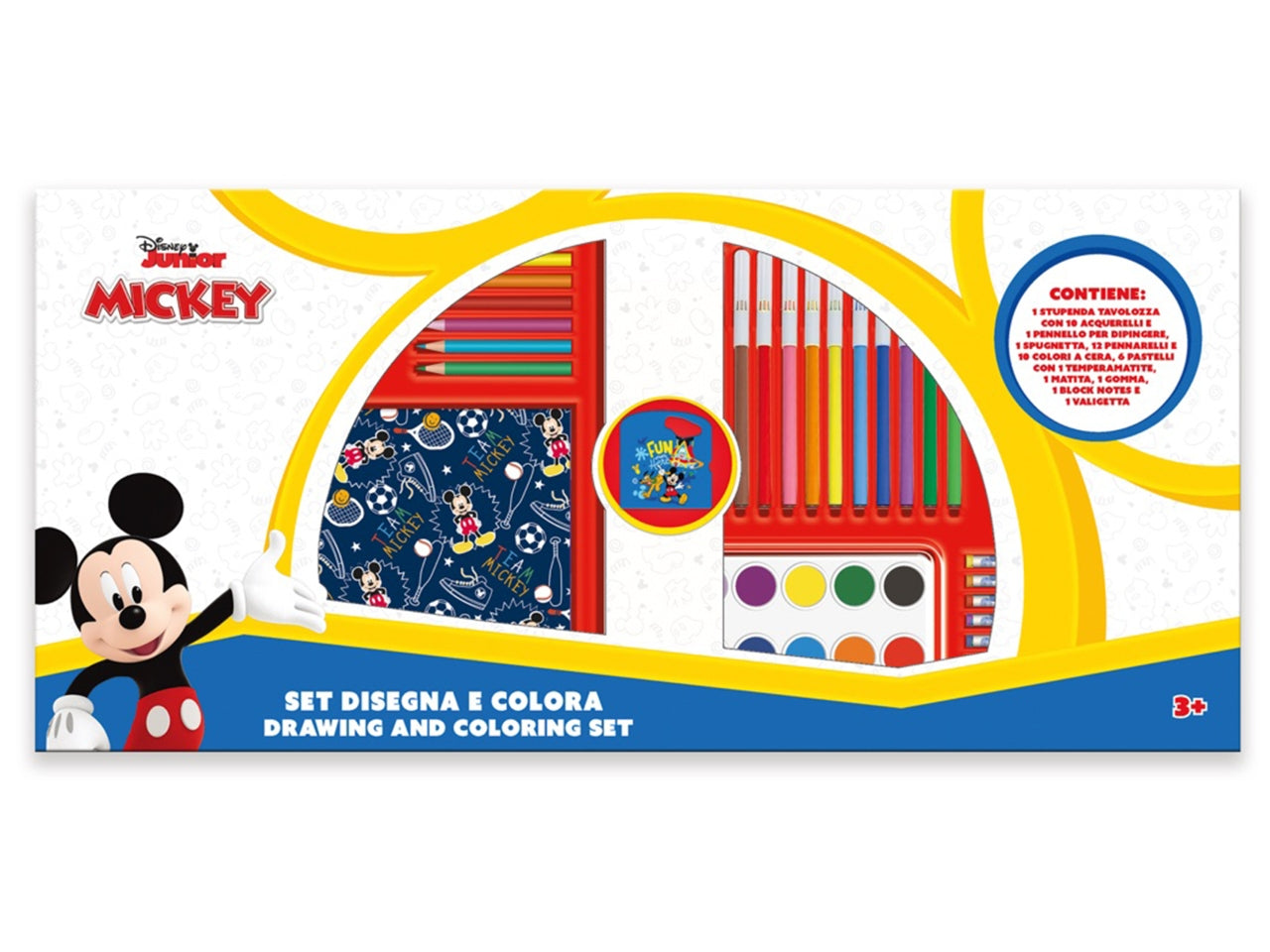 Valigetta Colori Bambini Topolino Mickey - Kit Disegna e Colora Disney