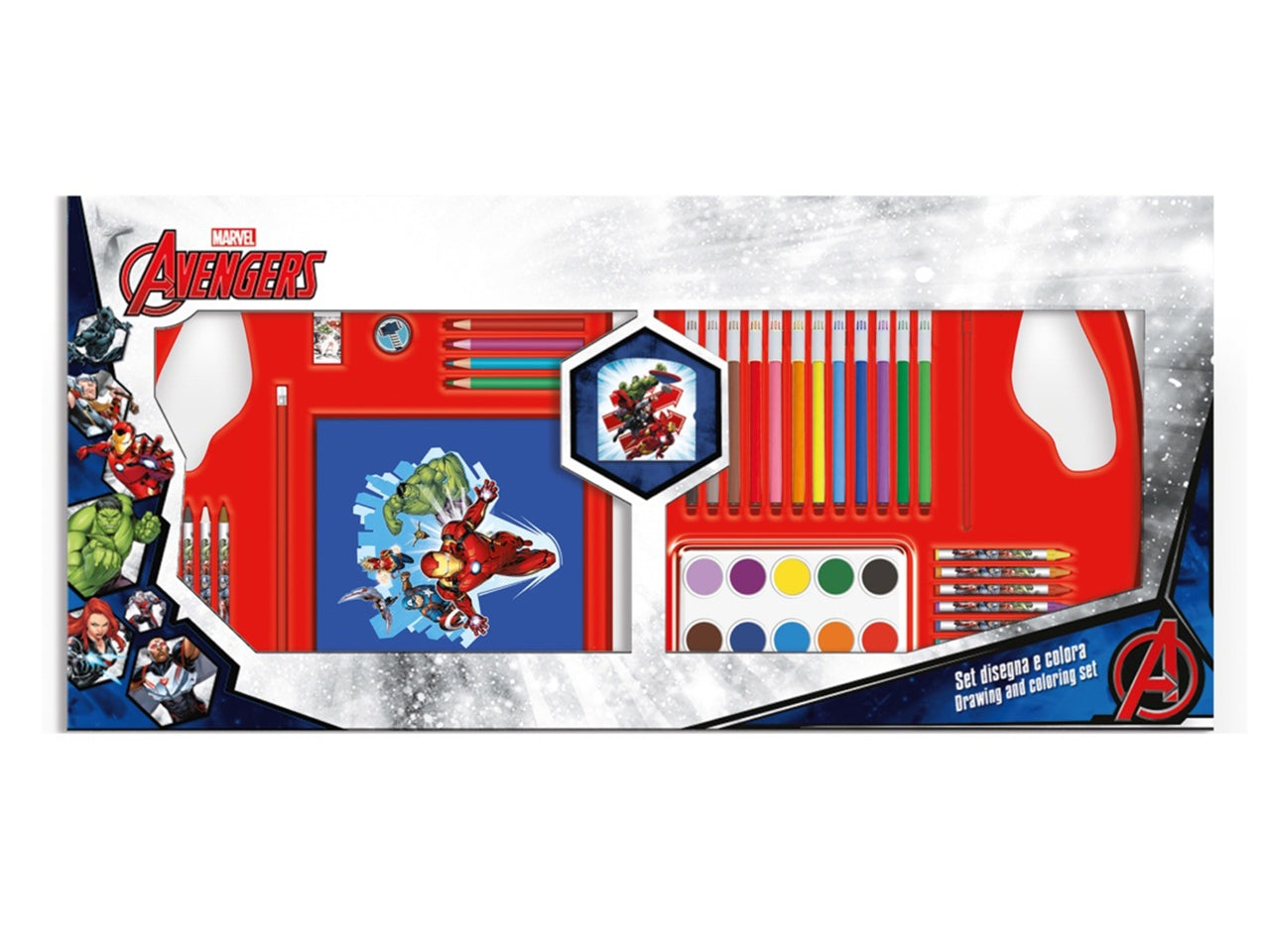 Kit disegna e colora Avengers 75x35 cm, 43 pezzi - Marvel