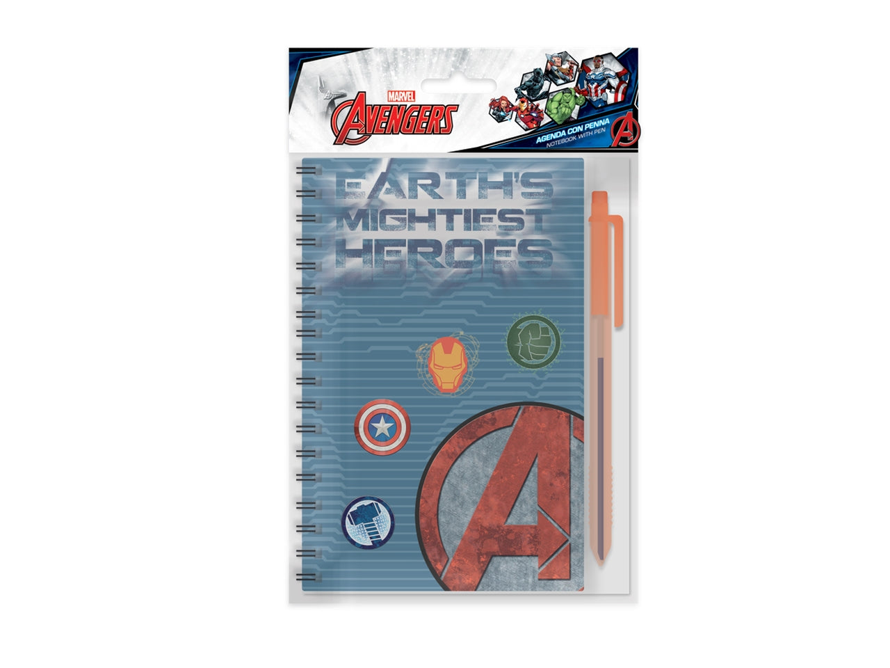 Avengers notes con penna blu 14x11 cm - M.C. srl