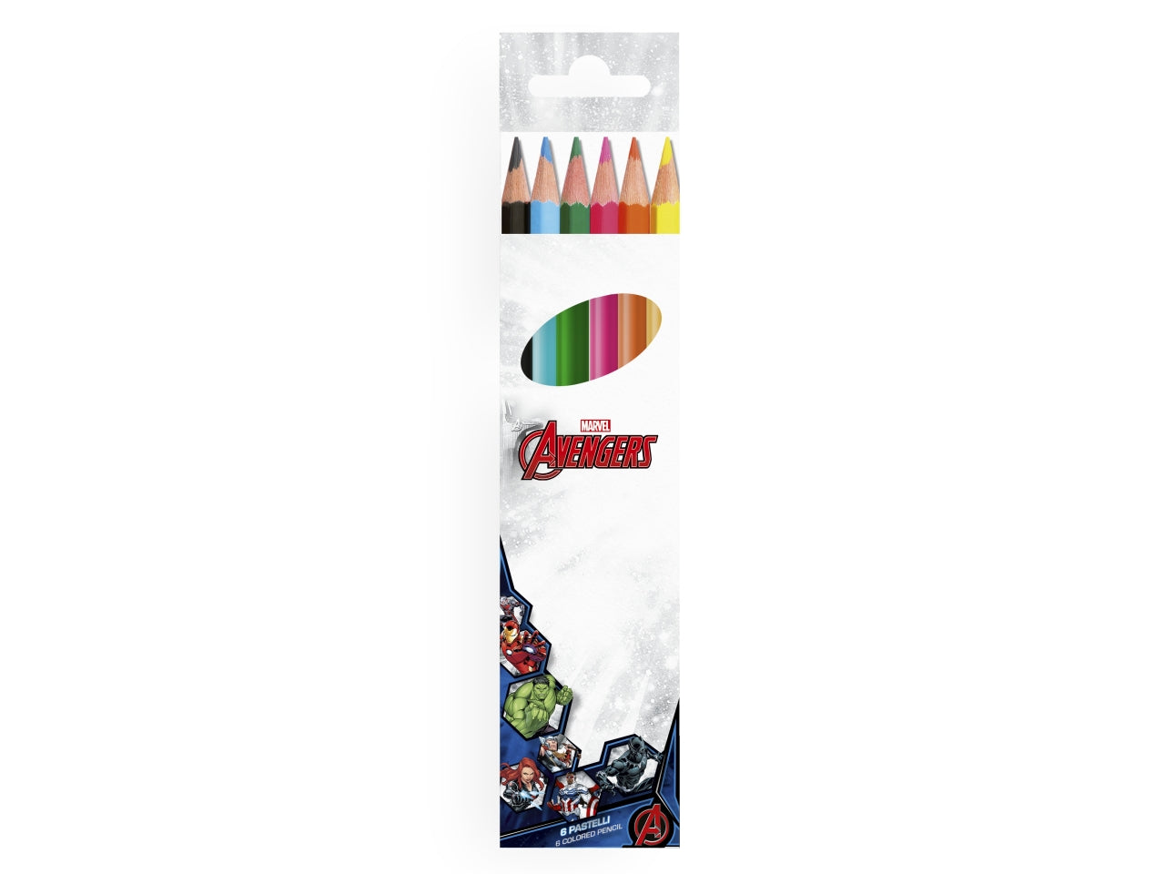 Avengers colori a matita, confezione da 6 pastelli - Mc Group