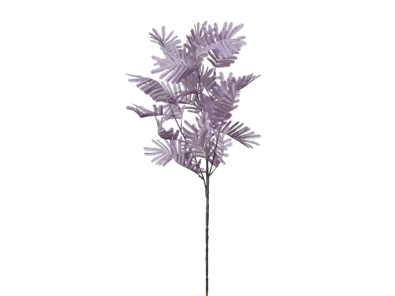 Foglie di mimosa lavanda artificiale, stelo con 4 rami in plastica, 95cm - Conti