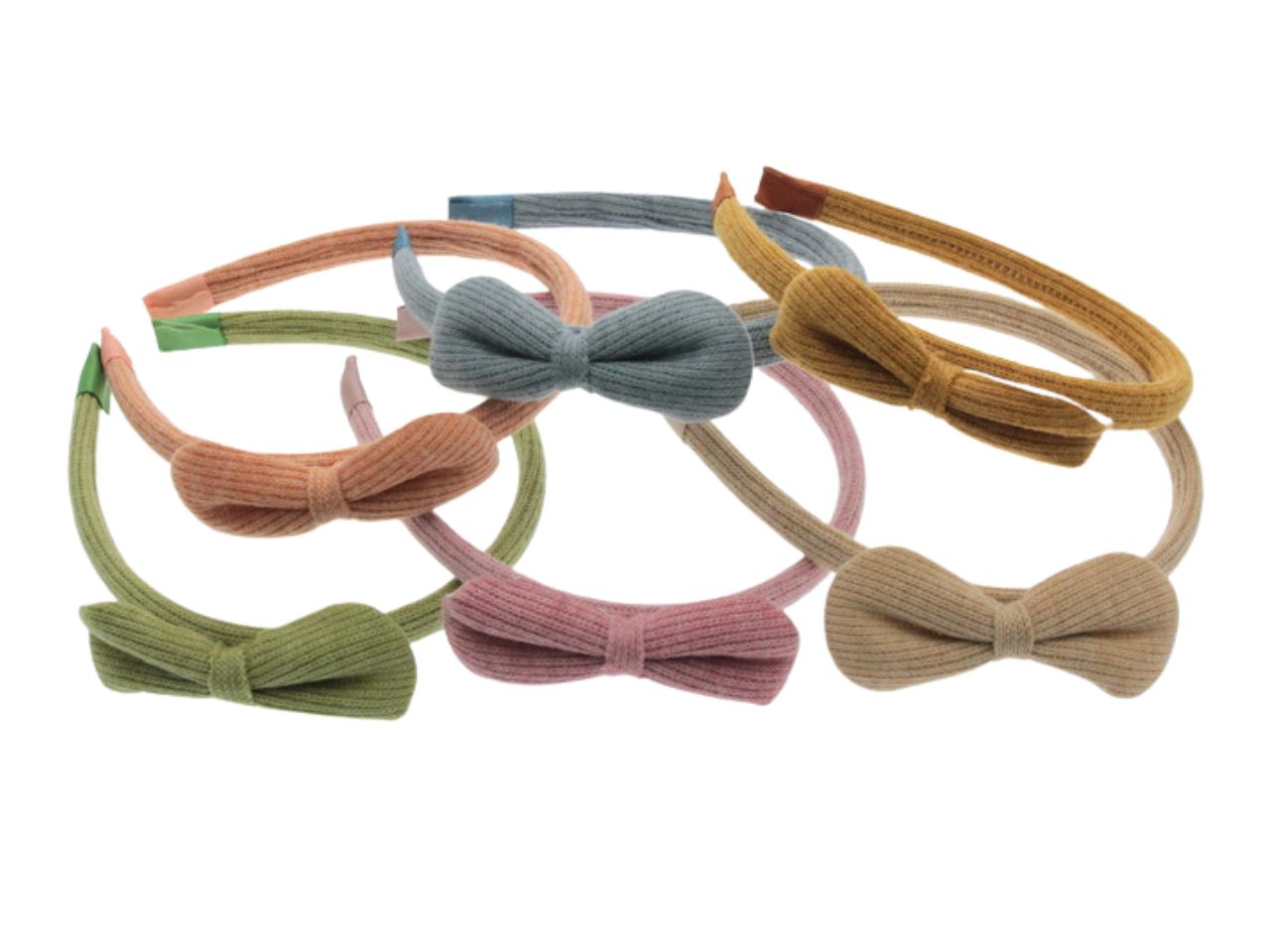 Cerchietto baby fiocco tessuto