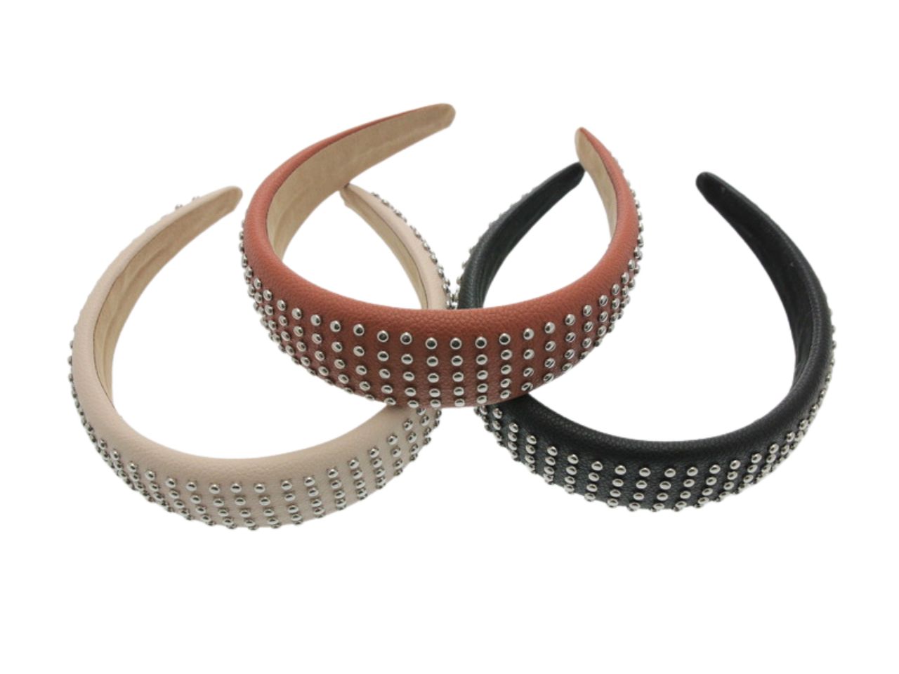 Cerchietto pelle borchie