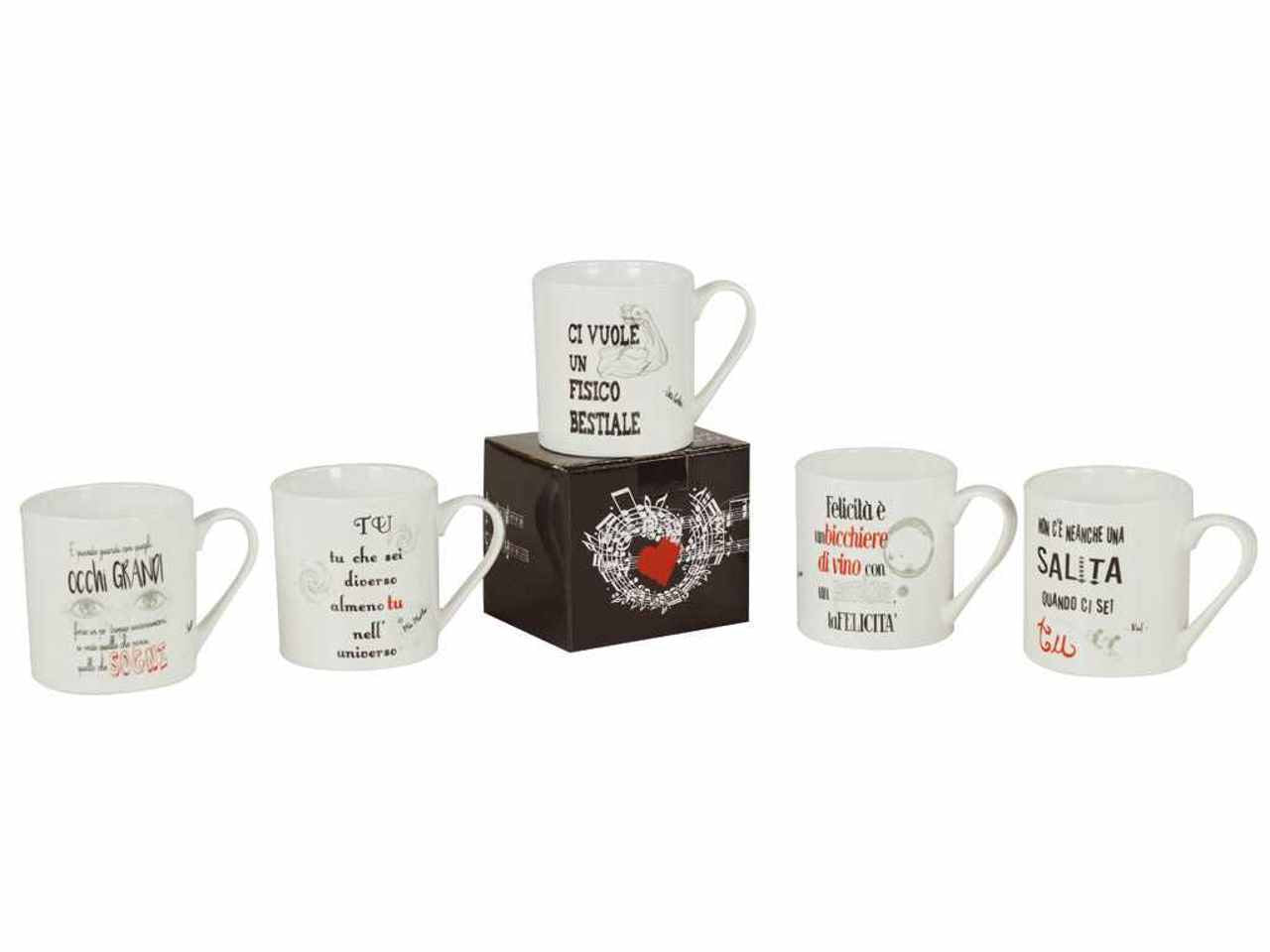 Tazza mug musical 5 assortitimenti cm8x11h9