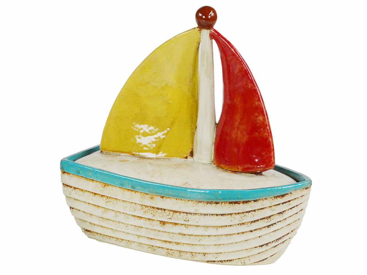 Scatola barca gialla h29cm 9168600000