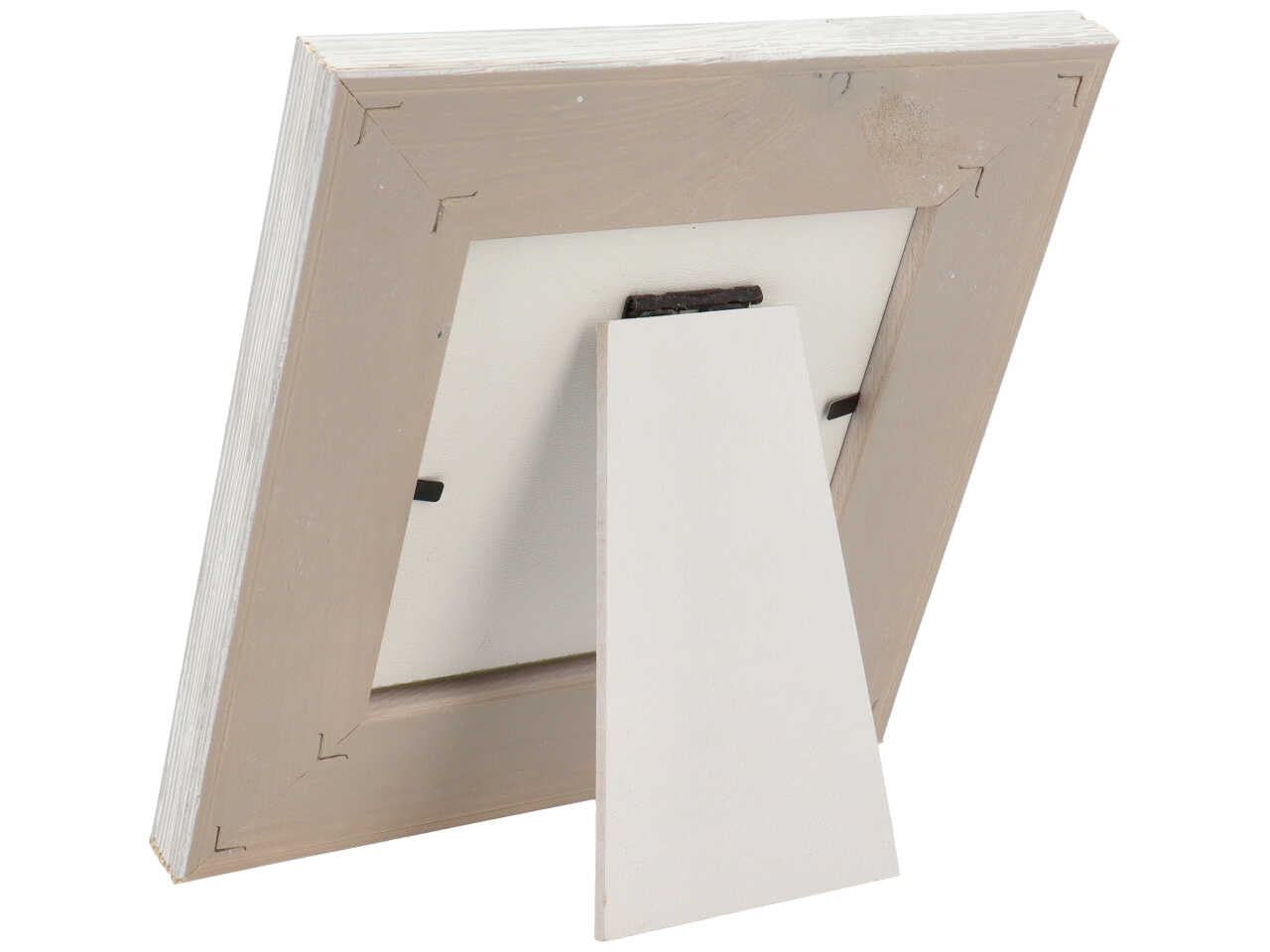 Cornice portafoto shabby chic in legno bianco effetto invecchiato, albero della vita in rilievo - foto 9x9cm - Borgopiano