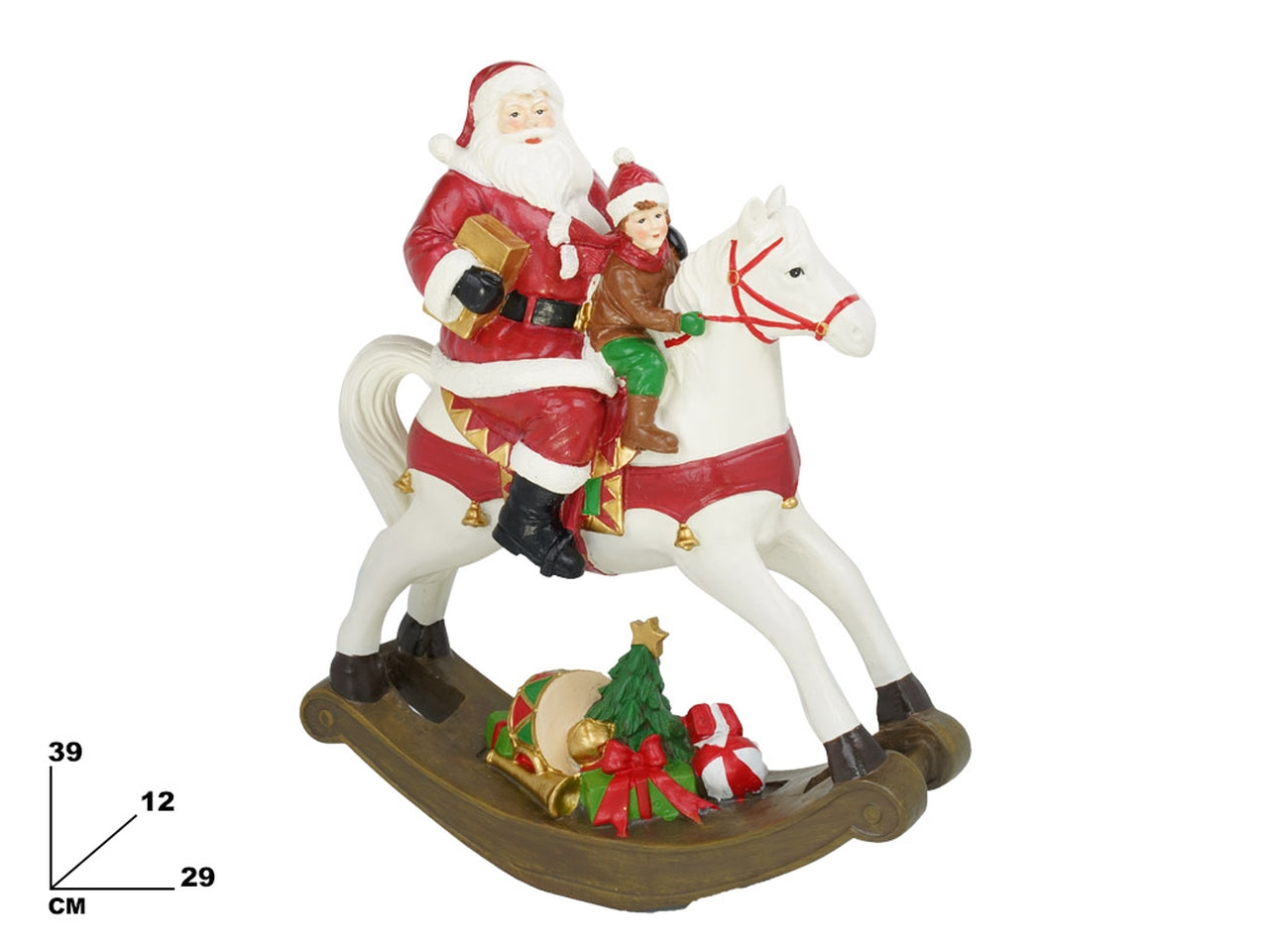 Cavallo che dondola con babbo natale