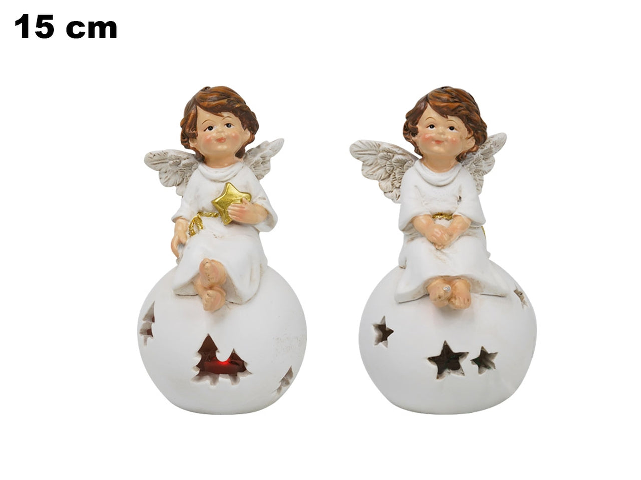 Angioletto su sfera con led